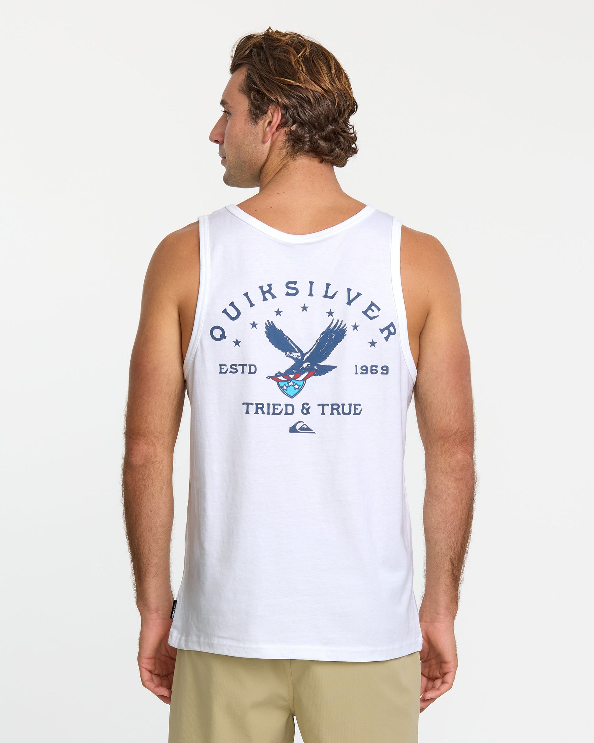 Quiksilver Eagle Usa Tank - White MUSCLE TEE Quiksilver