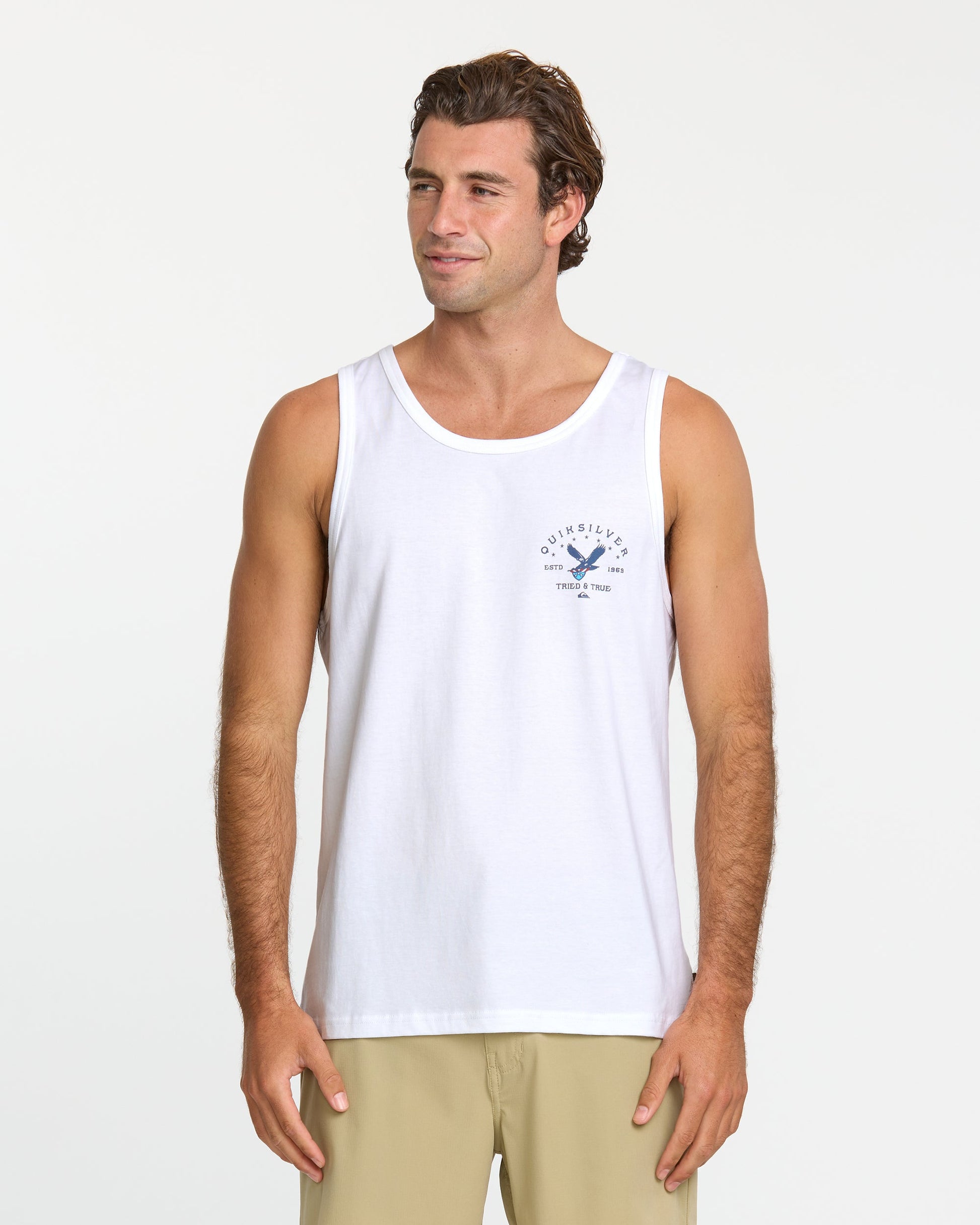 Quiksilver Eagle Usa Tank - White MUSCLE TEE Quiksilver