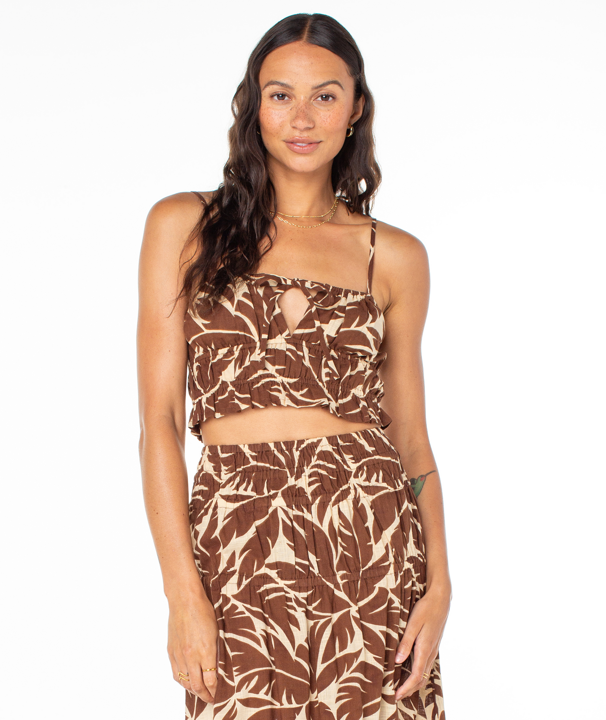 Roxy Sunset Mist II Top Tees & Tops Roxy Parchment Palm S