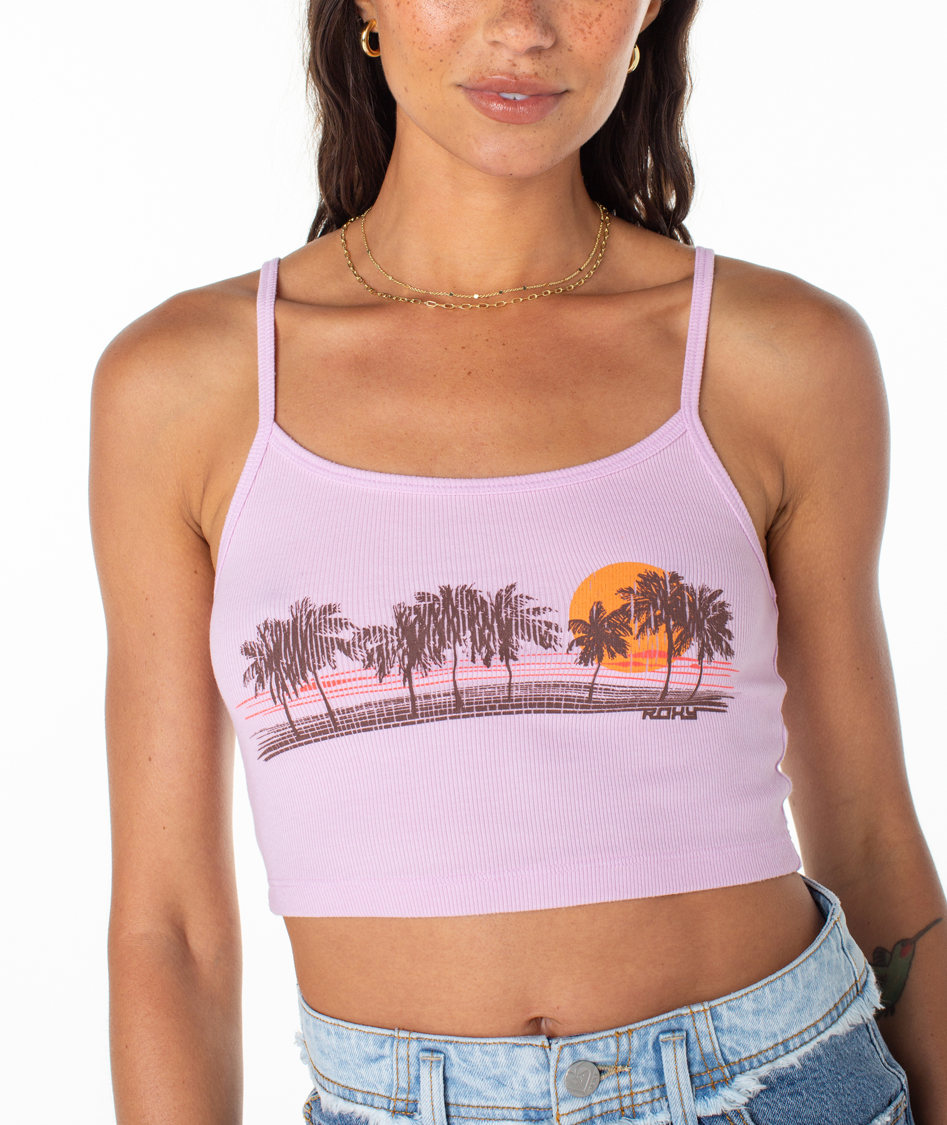 Roxy Palm Stripe Tank TANK TOP Roxy