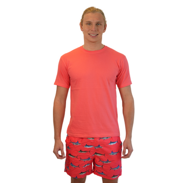 Mens Swim Trunks Marlins Red Style Sm-011