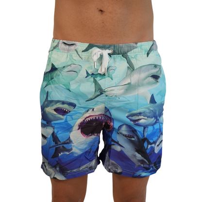 Mens Swim Trunks Sharks Style Sm-014