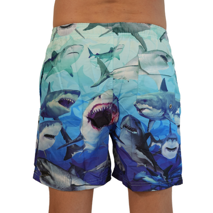 Mens Swim Trunks Sharks Style Sm-014