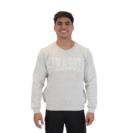 Sarasota Fl, Nantucket Crewneck W/ City Name Applique Style Ap267