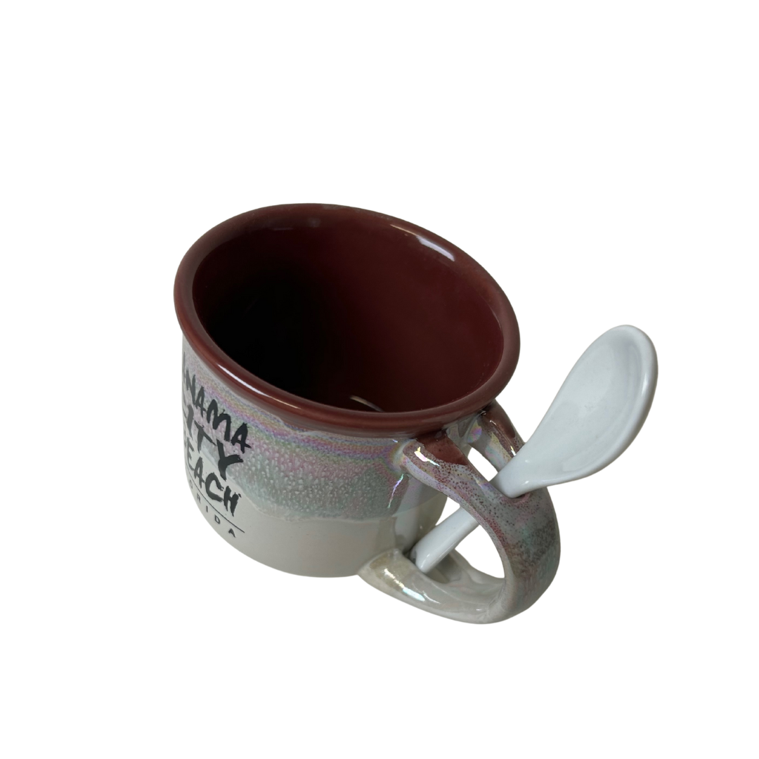 Panama City Beach Espresso Ceramic Mug With Spoon souvenirs alvinsisland.com