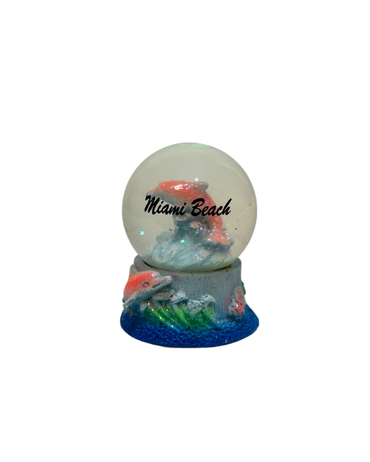 Miami Beach Dolphin Mini Snow Globes Souvenir souvenirs alvinsisland.com