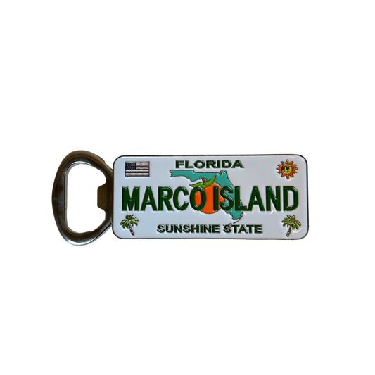 Marco Island License Plate Style  Opener Magnets