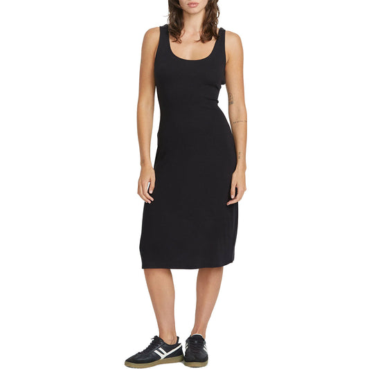 Volcom Women's Rizzled Midi Dress Dress Volcom Black S