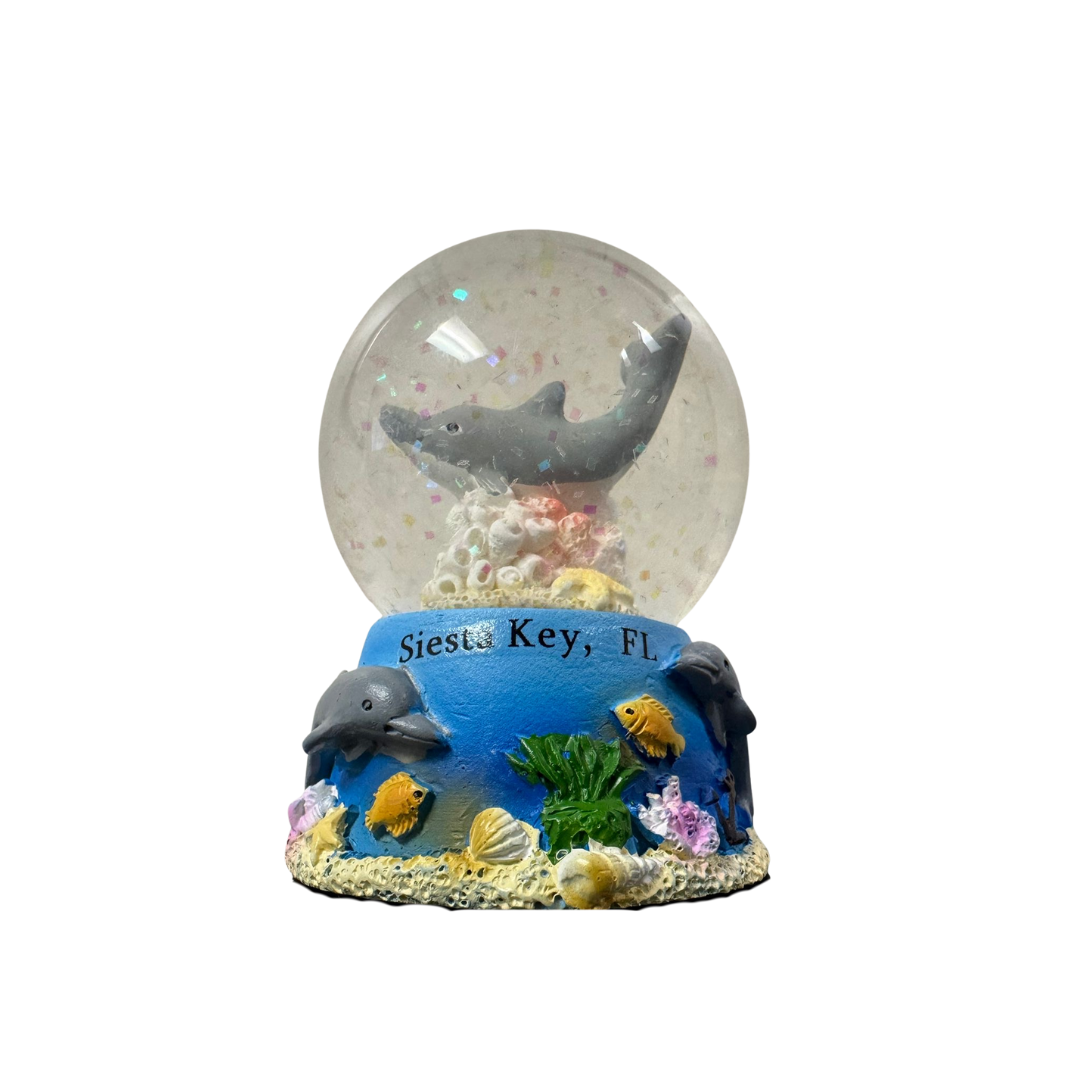 Siesta Key, Fl Mini Water Globes Souvenir 2.5"x1.5" souvenirs alvinsisland.com Dolphin