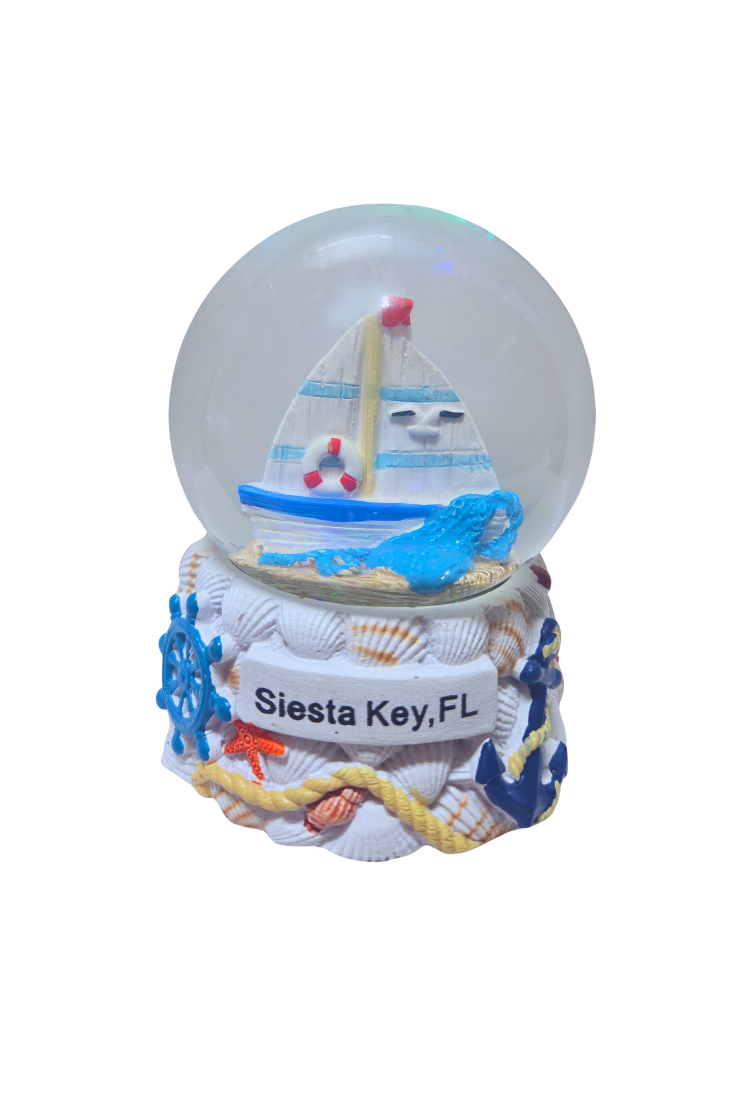 Siesta Key, FL Yacht Water Globes Souvenir souvenirs alvinsisland.com