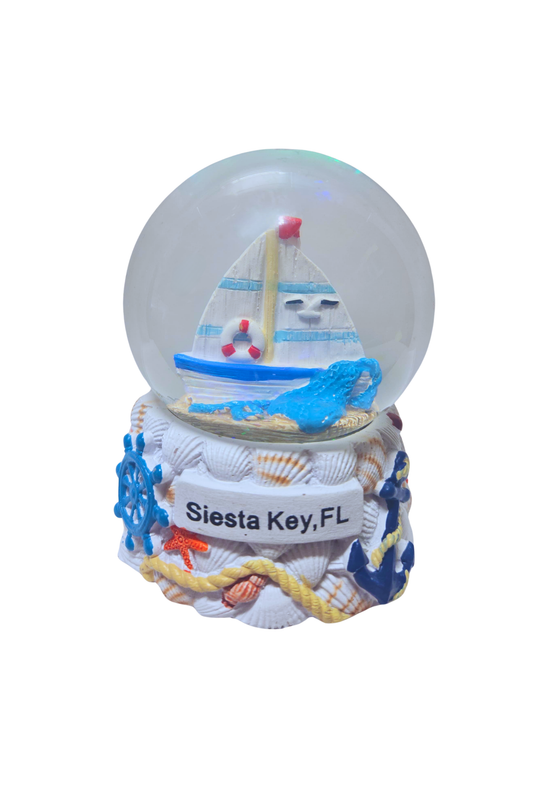 Siesta Key, FL Yacht Water Globes Souvenir souvenirs alvinsisland.com