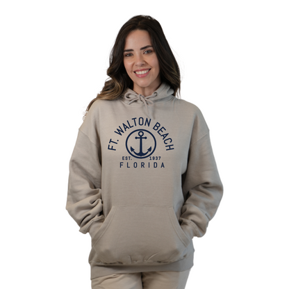 Ft. Walton Beach Pullover Hoodie Women with a Nautical Design Style 252