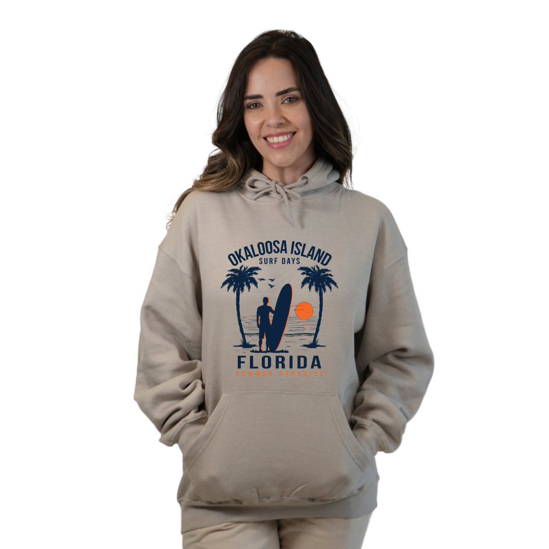 Okaloosa Island Hoodie Women  with Summer Paradaise Front Design Style 252